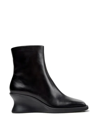 Camper Louise Wedge-heel Ankle Boots In Black