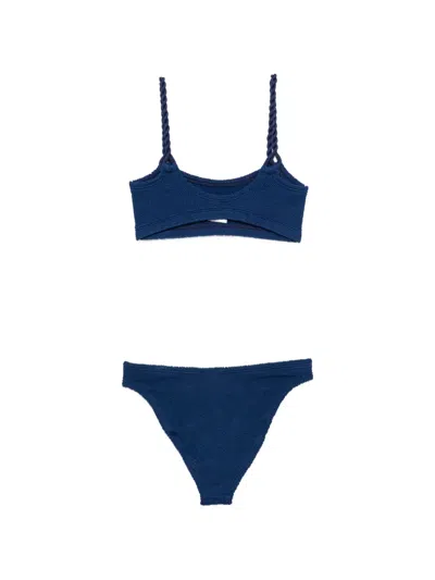Hunza G Phoebe Two-piece Bikini Swimsuit In Blue