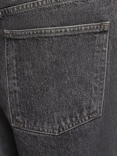 Agolde Belt Loop Jeans In Gray
