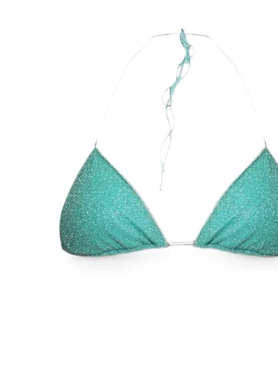 Oseree Glitter-effect Bikini In Green