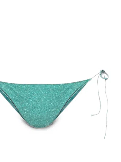 Oseree Glitter-effect Bikini In Green