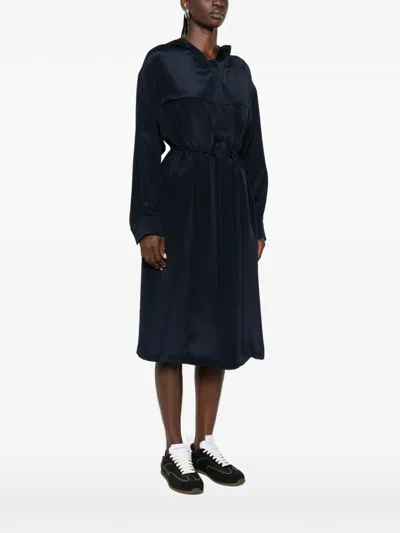 Max Mara Drawstring Hooded Coat In Black