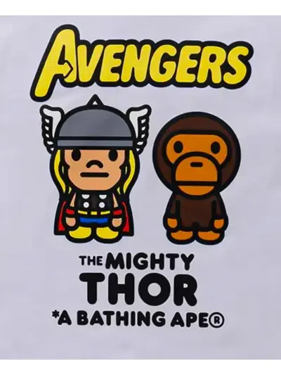 A Bathing Ape X Marvel Comics Milo Mighty Thor T-shirt In White