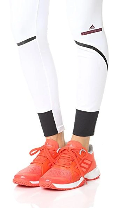 Shop Adidas By Stella Mccartney Tennis Barricade Sneakers In Blaze Orange/white/solar Red