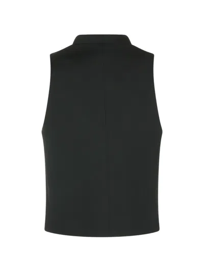 Tom Ford Button-up Wool Top In Black