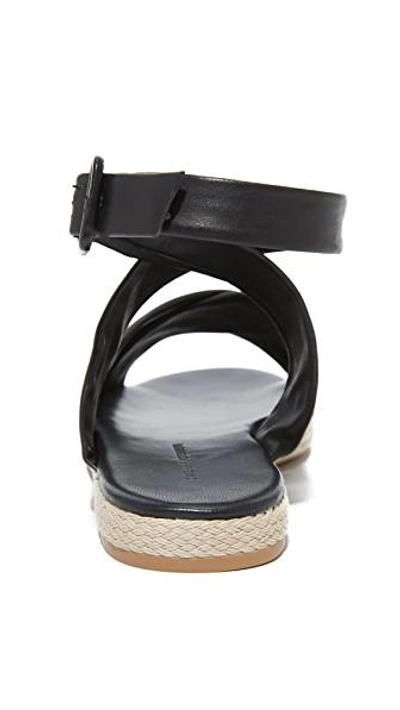 Diane Von Furstenberg Iona Leather Espadrille Sandals In Black | ModeSens
