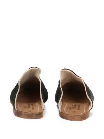 Todd Snyder Leather Open-back Mules In Black