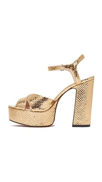 Shop Marc Jacobs Lust Platform Sandals In Gold