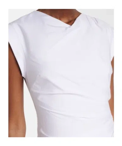 Veronica Beard Lisette Stretch Cotton Midi Dress In White