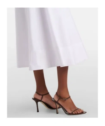 Veronica Beard Lisette Stretch Cotton Midi Dress In White