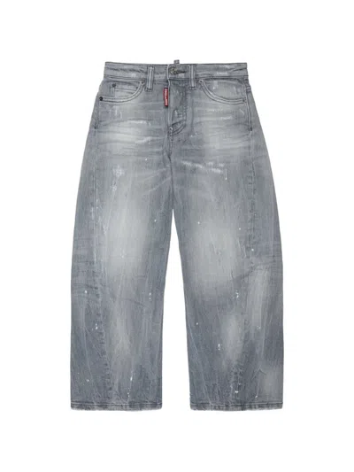 Dsquared2 Washed-effect Jeans In Gray