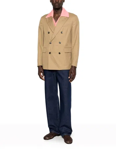 Dries Van Noten Oversized Double Breasted Blazer In Multi