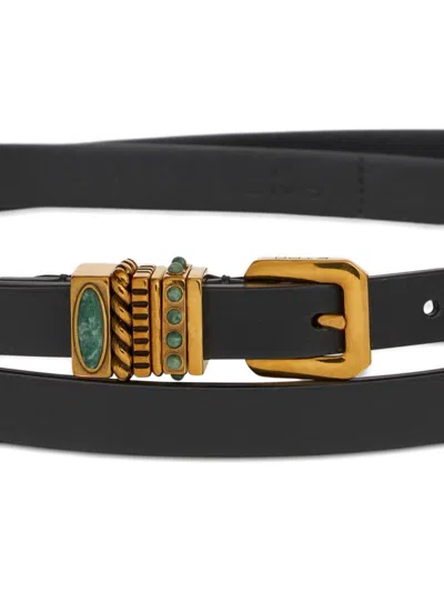 Etro Leather Belt In Black