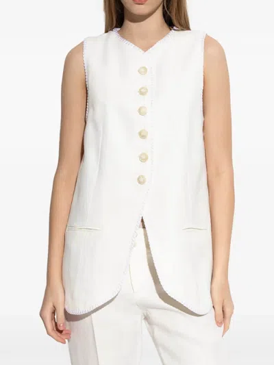 Etro White Vest In White