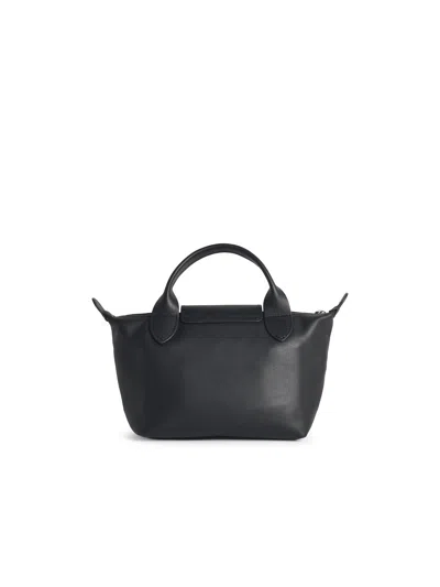 Longchamp Bag With Black Leather  Handle In Black