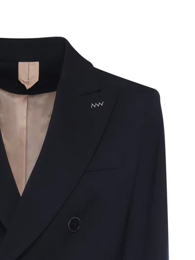 Max Mara Double-breasted Comfort Wool Blazer In Multi