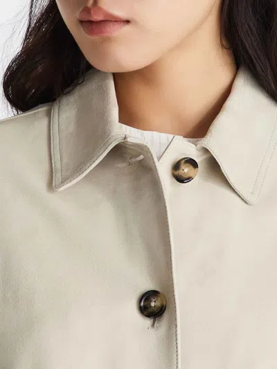 Peuterey Beige Solid Shirt Collar Jacket In Multi
