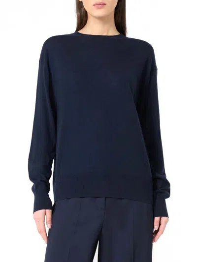 Weekend Max Mara Vento Basic Wool And Cashmere Sweater By In Blue