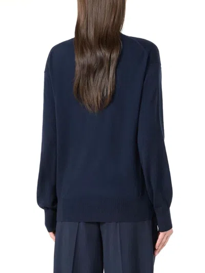 Weekend Max Mara Vento Basic Wool And Cashmere Sweater By In Blue