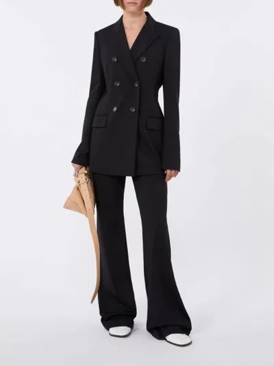 Sportmax Double-breasted Jacket Featuring Button Detailing In Black