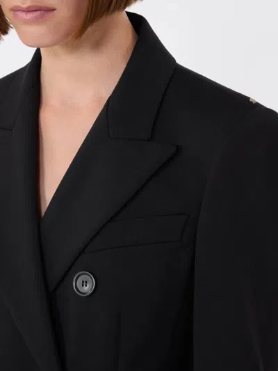 Sportmax Double-breasted Jacket Featuring Button Detailing In Black
