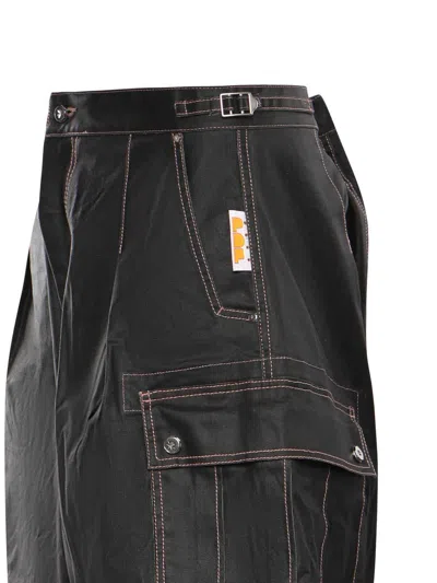 Pdf Contrast-stitch Cargo Pants In Black