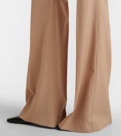 Sportmax Virgin Wool Flared Pants In Multi