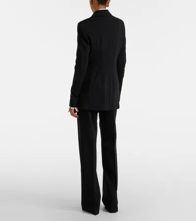 Sportmax Black Straight Flat Front Pants In Black