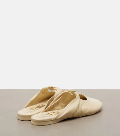 Loewe Yellow Solid Pebble Soft Mule In Multi