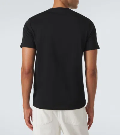 Loewe Mens Anagram-embroidered Cotton T-shirt Black In Black