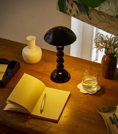 Addison Ross Bobbin Rechargeable Led Lamp In Black