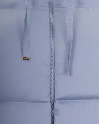 Herno Light Blue Mock Collar Jacket In Multi