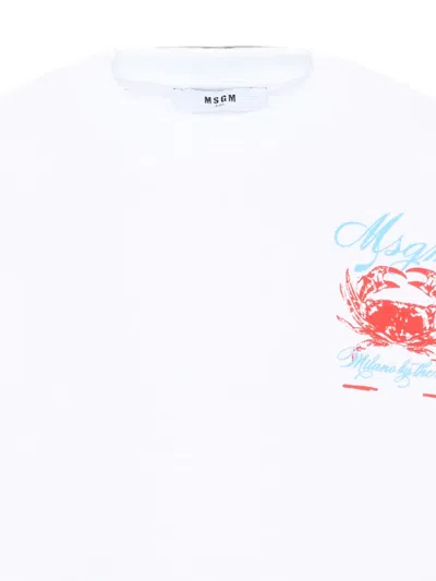 Msgm Crab-print Sweatshirt In Multi