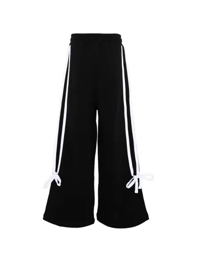 Msgm Logo-print Side-stripe Track Pants In Multi
