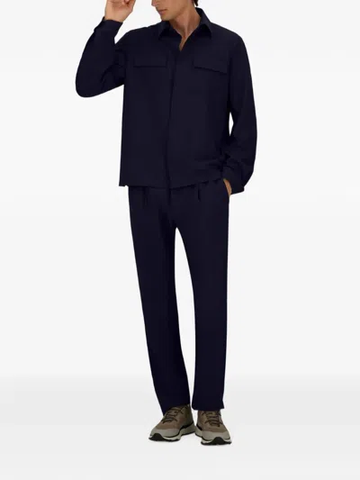 Herno Flap-pocket Shirt In Blue