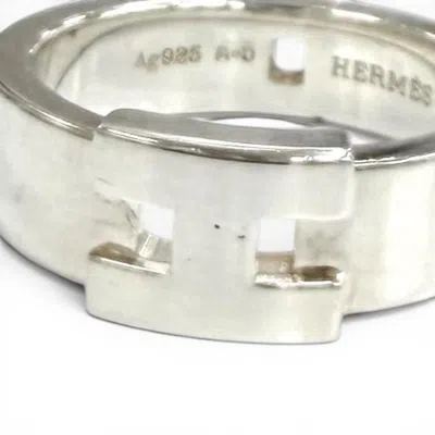 Pre-owned Hermes Silver Silver 925 Band Ring ()