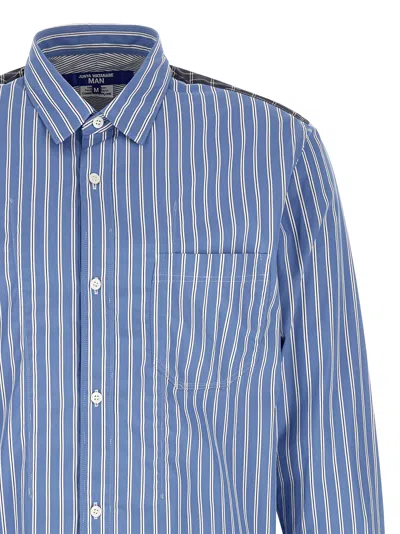Junya Watanabe Blue Patchwork Shirt In Blue