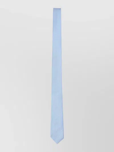 Tom Ford Solid Silk Tie Slim Textured Design In Blue