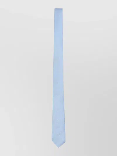 Tom Ford Solid Silk Tie Slim Textured Design In Blue