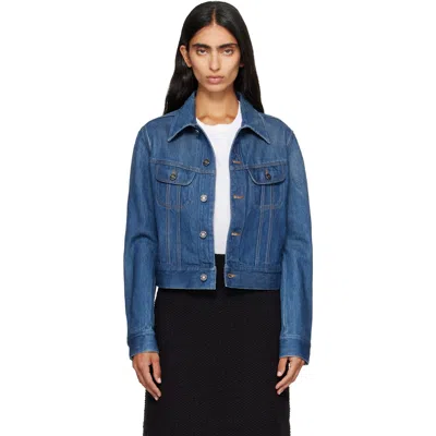 Givenchy Regular Fit Cotton Denim Jacket In Blue