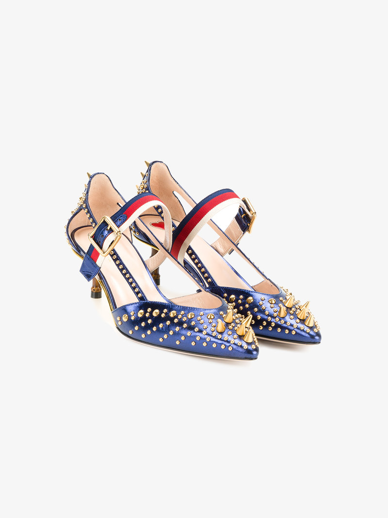 gucci blue pumps