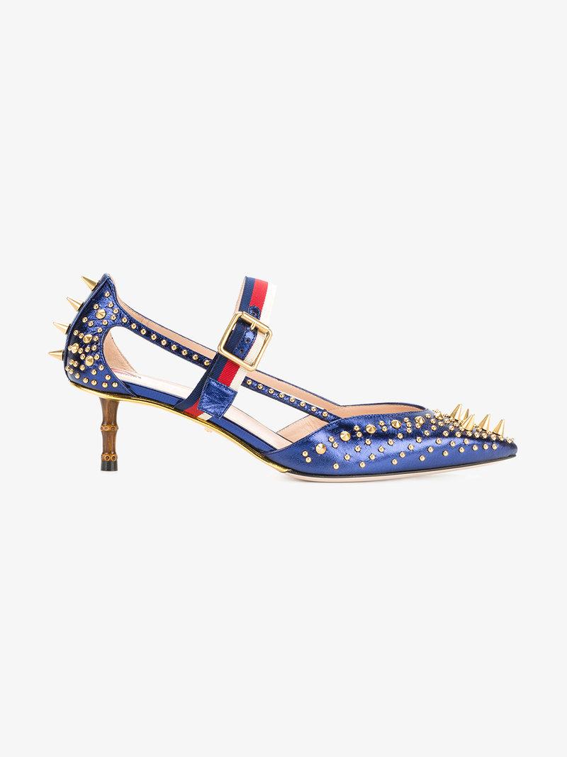 gucci blue pumps