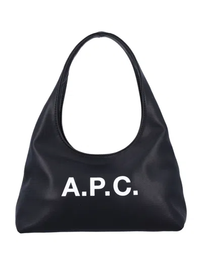 A.p.c. Women Black Synthetic Leather Small Ninon Shoulder Bag