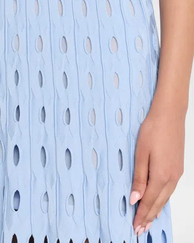 Simkhai Christina Knit Twist-front Midi Dress In Blue