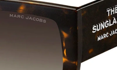Marc Jacobs 53mm Gradient Rectangular Sunglasses In Black