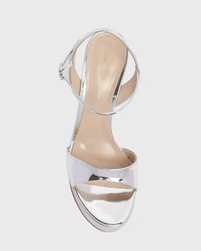 Gianvito Rossi Metallic Ankle-strap Platform Sandals In Silver