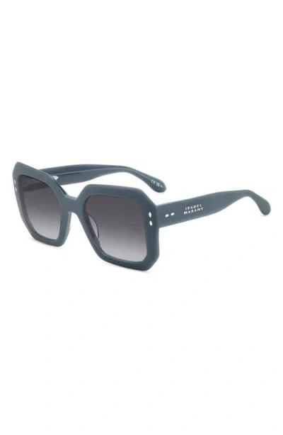 Isabel Marant 53mm Gradient Rectangular Sunglasses In Blue