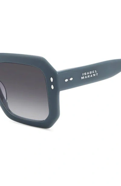 Isabel Marant 53mm Gradient Rectangular Sunglasses In Blue