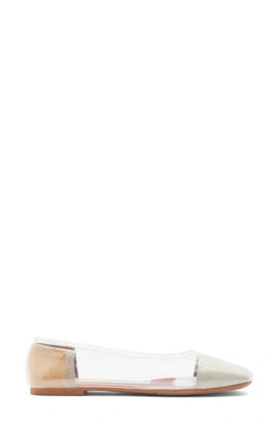 Jeffrey Campbell Perception Square Toe Flat In White