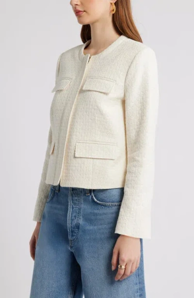 Nordstrom Collarless Jacket In Neutral
